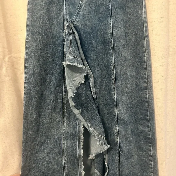 Urban Outfitters Blue Strapless Denim Dress - Picture 3 of 5